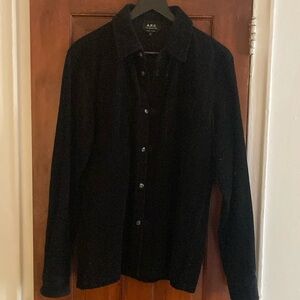 APC black corduroy overshirt